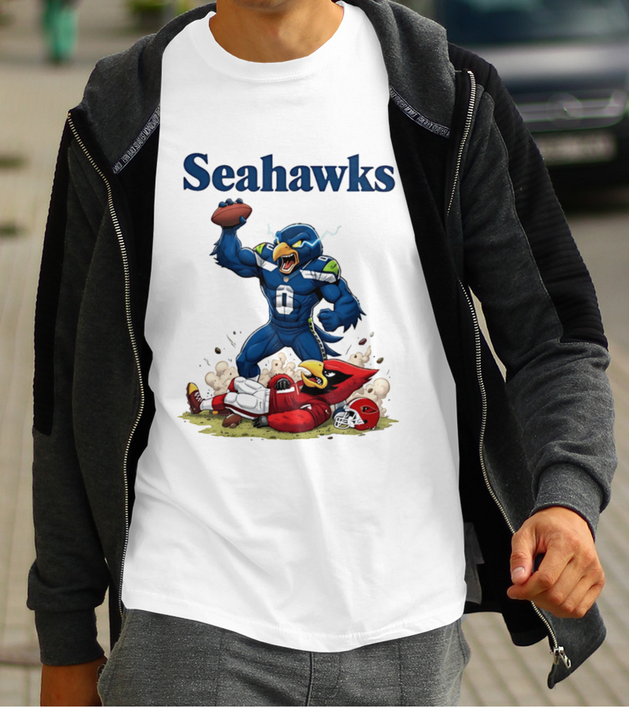 Seattle Seahawks Vs Arizona Cardinals Rivalry Victory Celebration T-Shirt