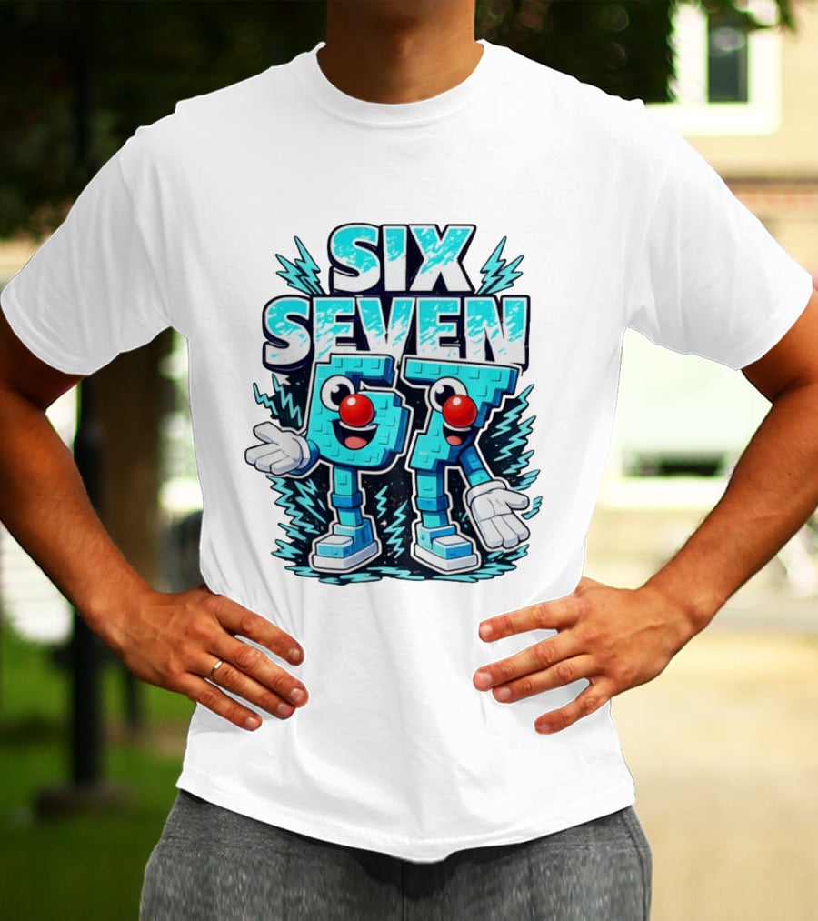 Six Seven 67 Red Nose Characters With Excited Expressions T-Shirt