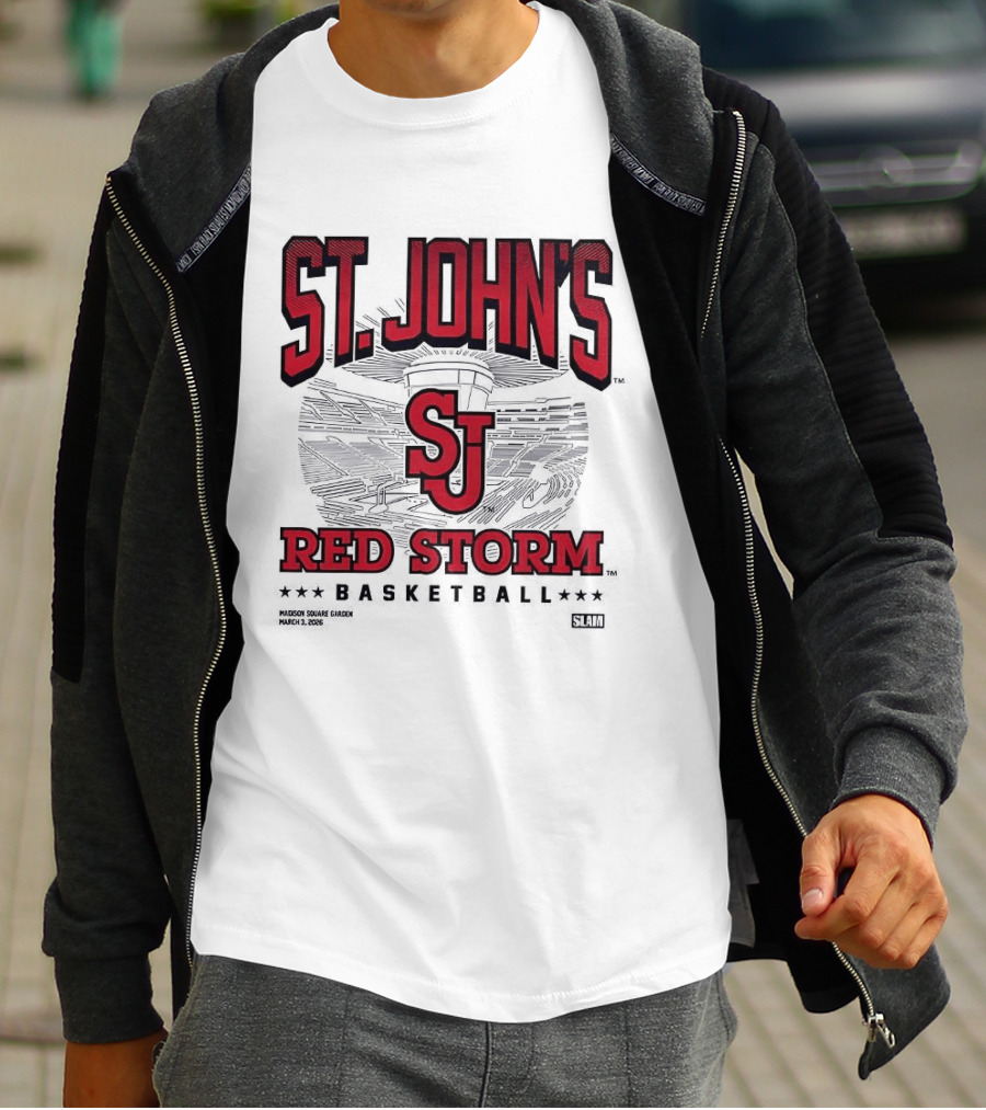 St. John's Red Storm SJ Basketball 2026 Arena T-Shirt