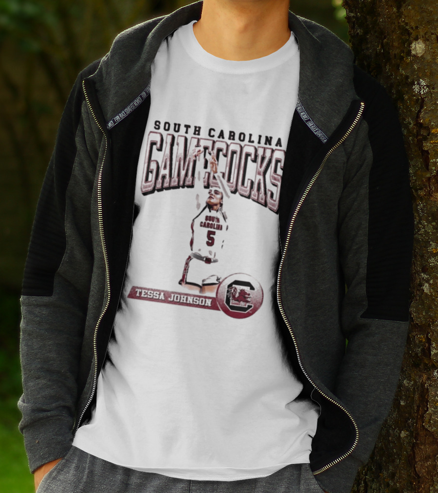 South Carolina Gamecocks Tessa Johnson WNBA Player Basketball Team T-Shirt