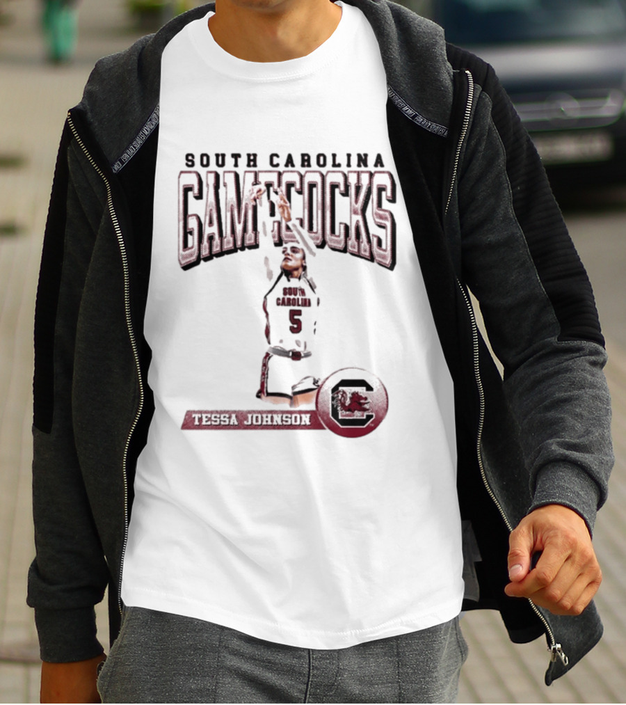 South Carolina Gamecocks Tessa Johnson WNBA Player Basketball Team T-Shirt