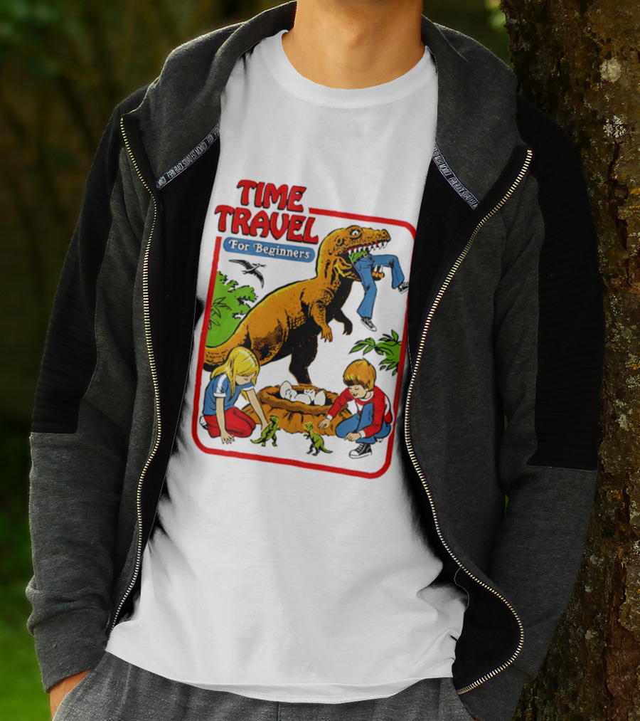 Time Travel For Beginners Dinosaur Adventure With Kids And Rex T-Shirt