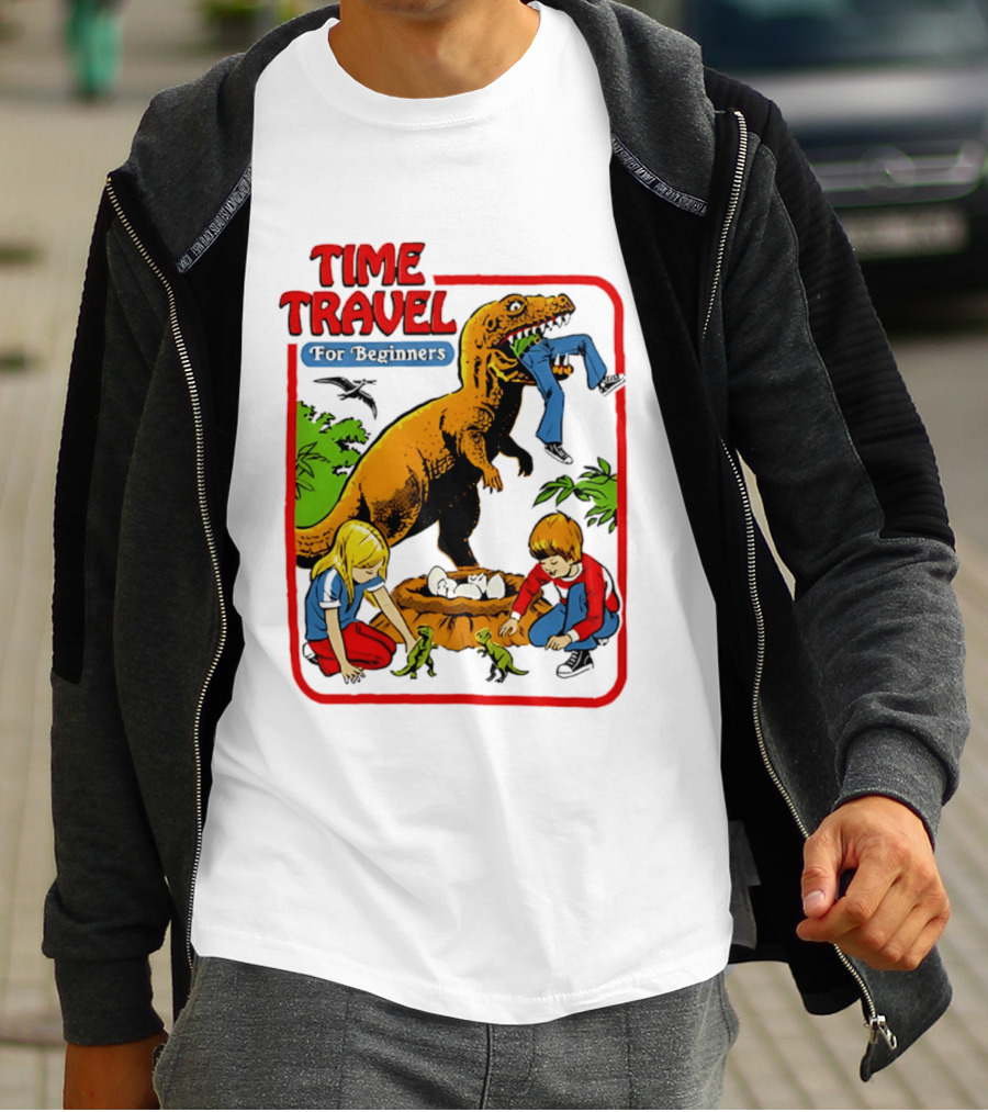 Time Travel For Beginners Dinosaur Adventure With Kids And Rex T-Shirt