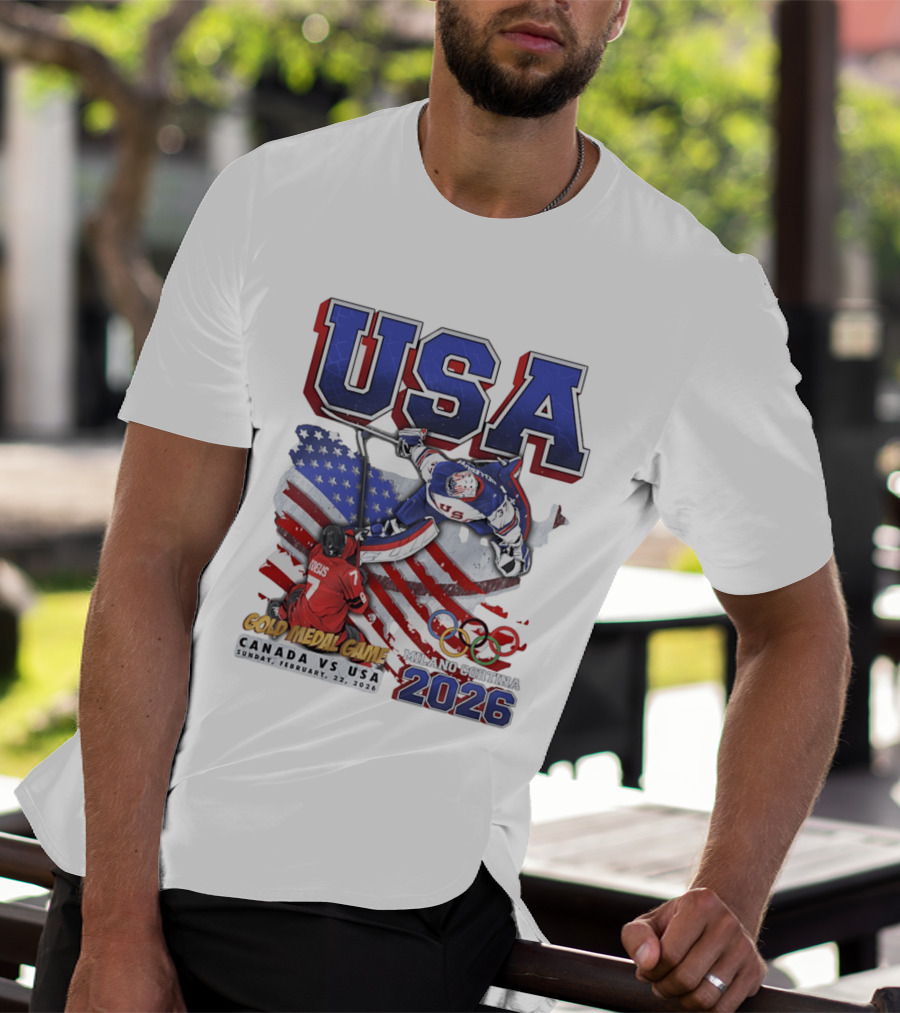 USA Hockey Gold Medal Game Canada Vs USA Milano Cortina 2026 T-Shirt
