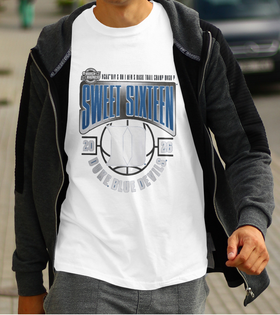 March Madness 2026 Duke Blue Devils Sweet Sixteen NCAA Basketball Tournament T-Shirt