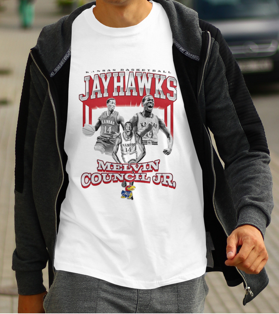 Kansas Jayhawks Basketball Melvin Council Jr 90s T-Shirt