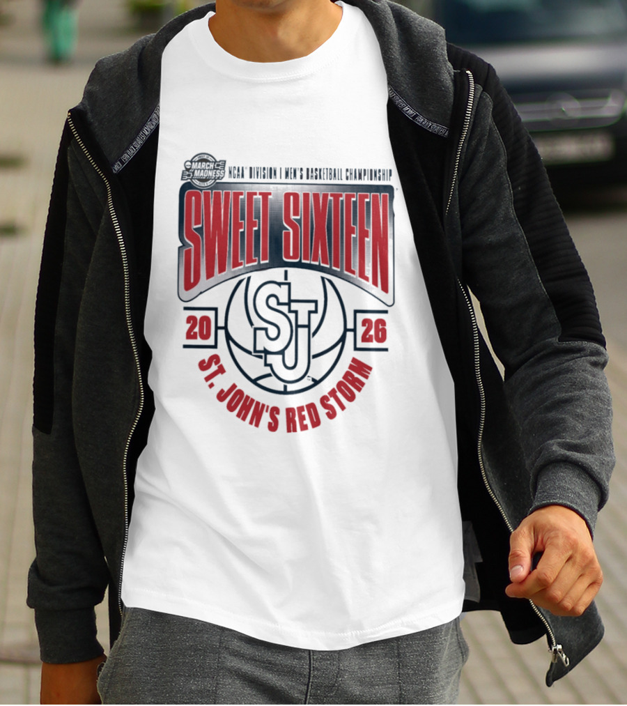 NCAA Division I Men's Basketball Championship 2026 St. John's Red Storm Sweet Sixteen T-Shirt