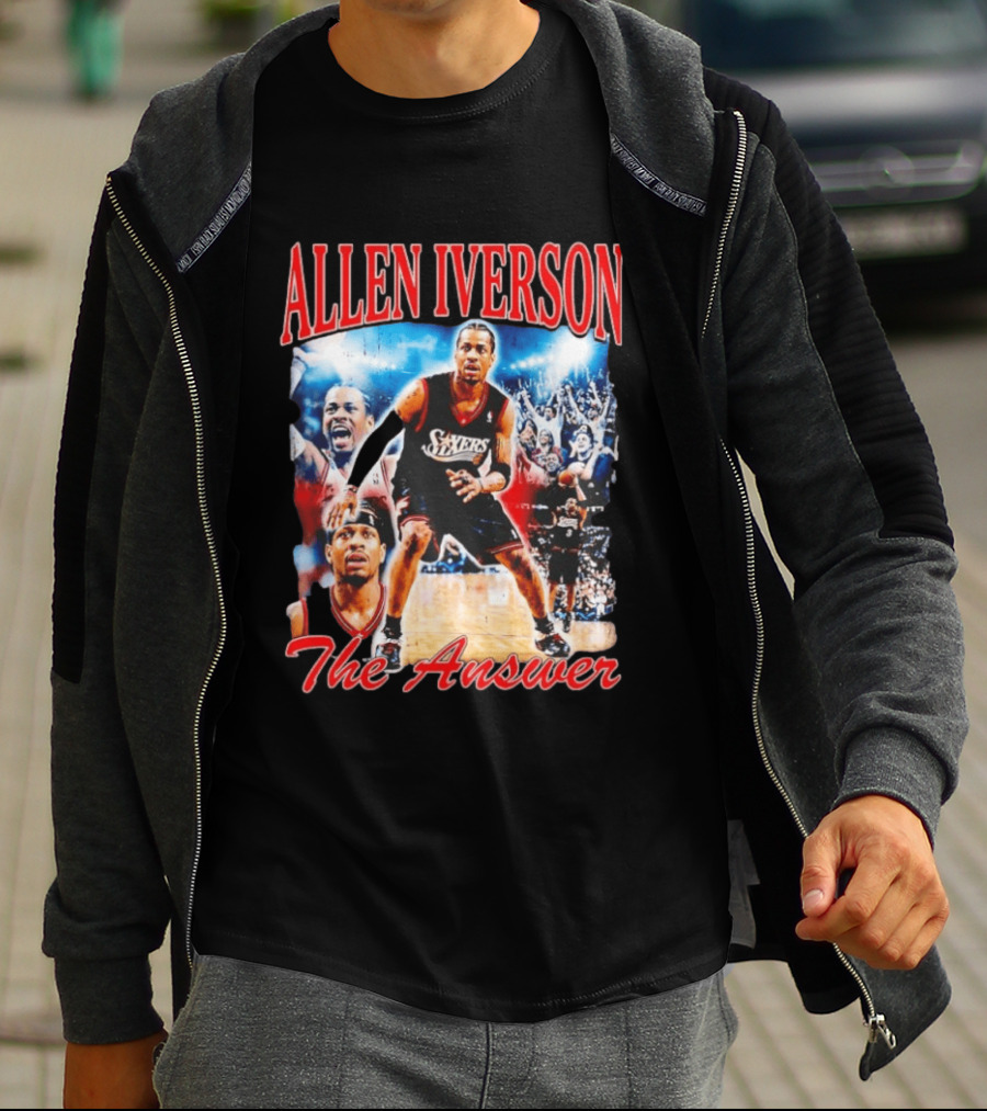 Allen Iverson The Answer Philadelphia 76ers NBA Hardwood Classics T-Shirt
