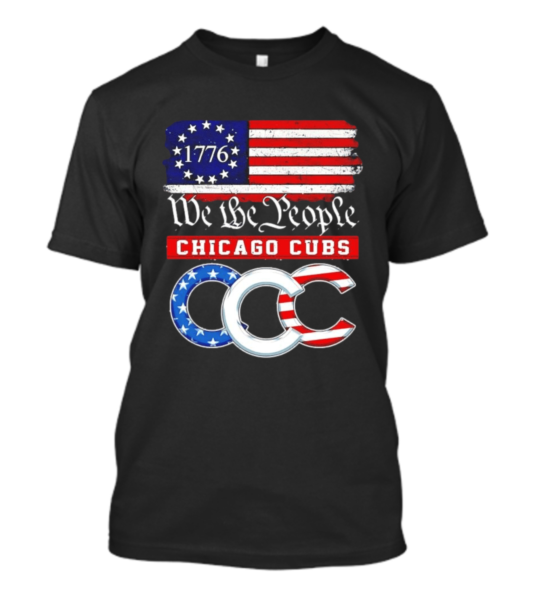 Chicago Cubs We The People 1776 Flag CCC Stars And Stripes 250th Anniversary T-Shirt