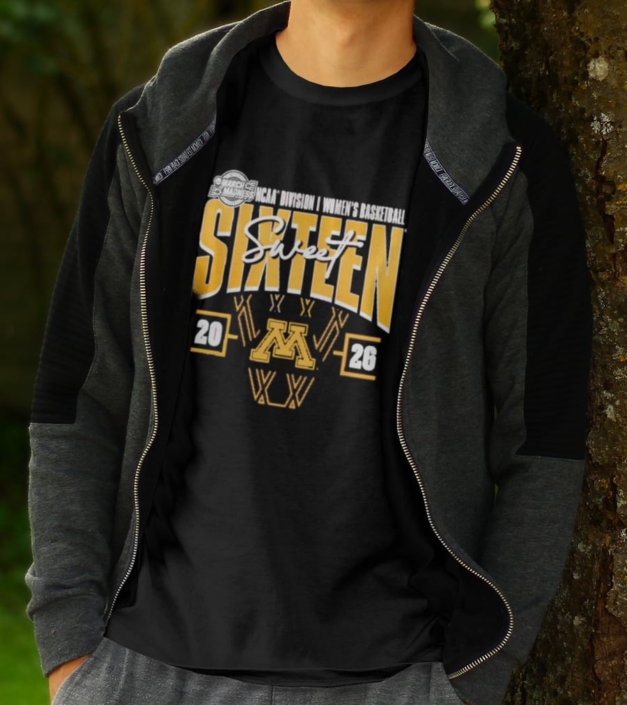 2026 NCAA Women's Basketball Tournament March Madness Minnesota Golden Gophers Sweet Sixteen T-Shirt