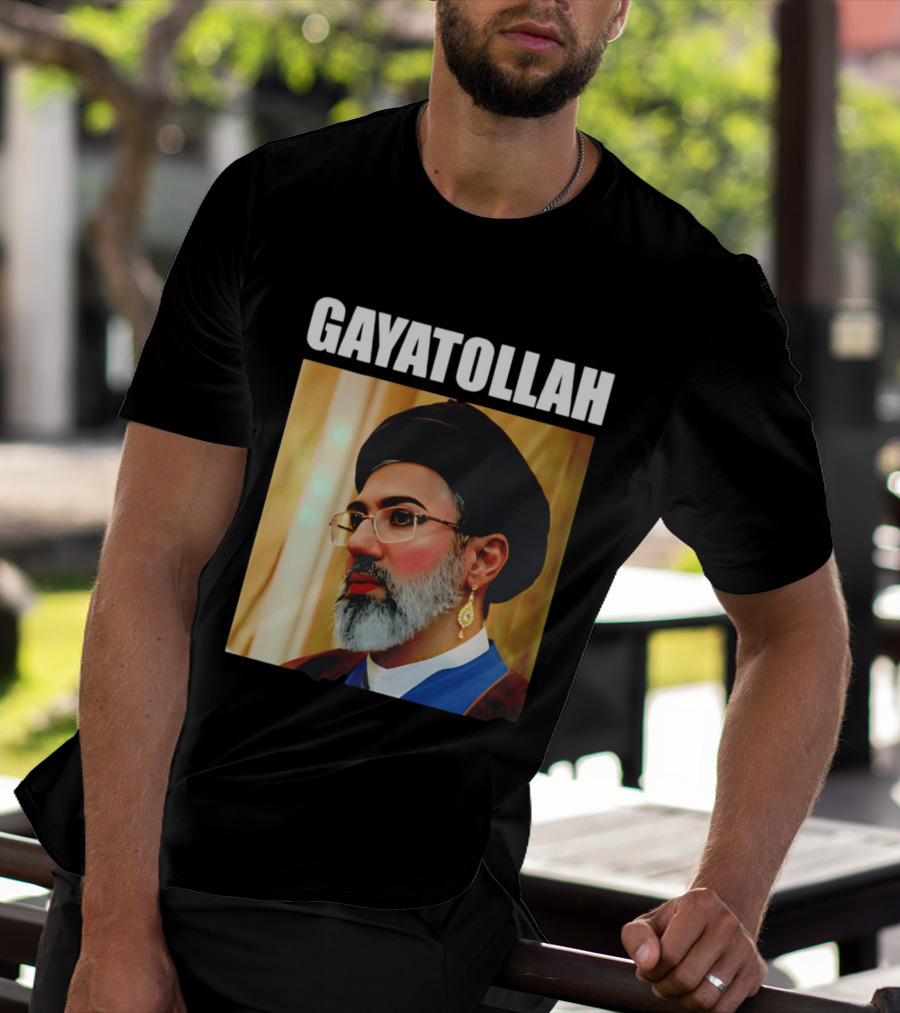 GAYATOLLAH Meme Featuring Mojtaba Khamenei Parody With Jewelry And Makeup T-Shirt