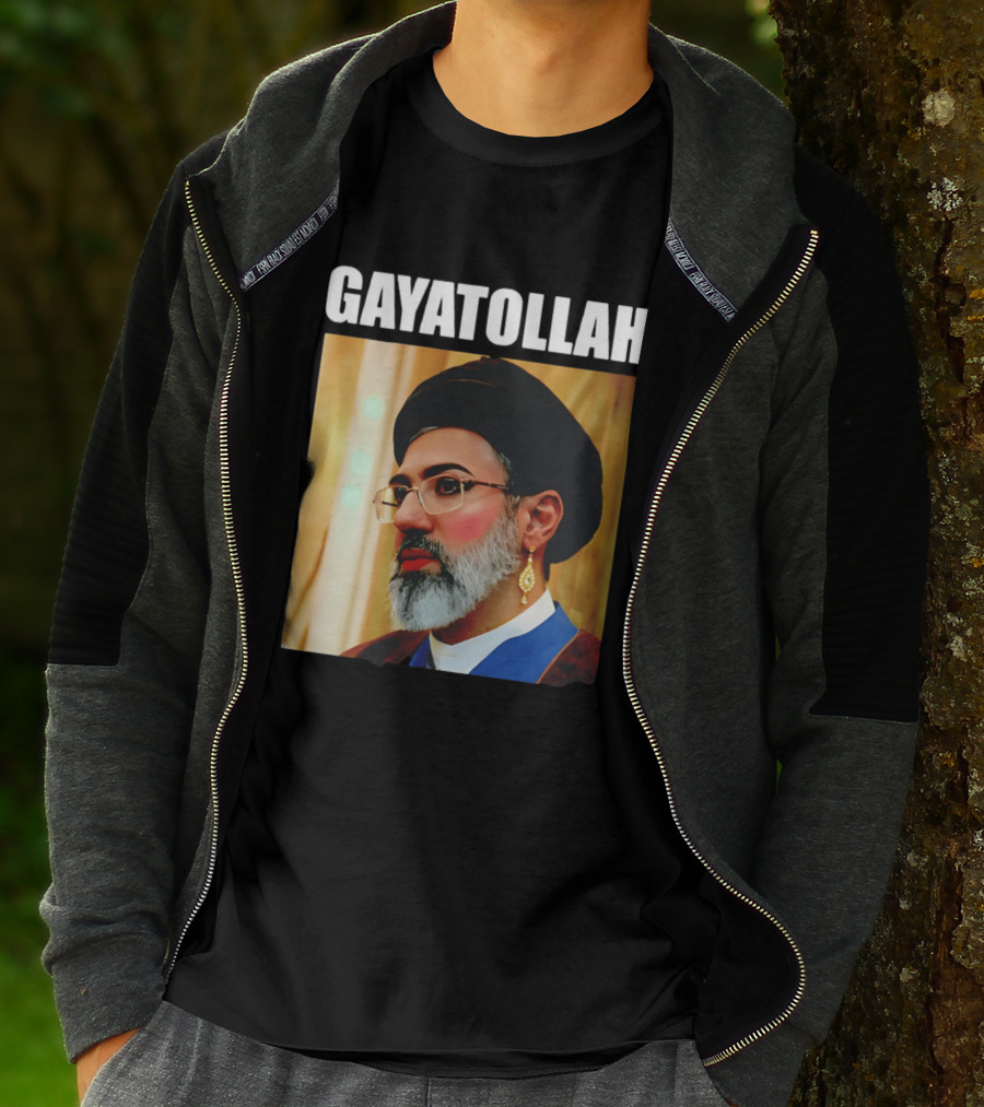 GAYATOLLAH Meme Featuring Mojtaba Khamenei Parody With Jewelry And Makeup T-Shirt