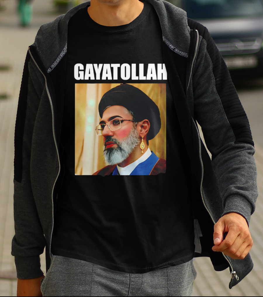 GAYATOLLAH Meme Featuring Mojtaba Khamenei Parody With Jewelry And Makeup T-Shirt