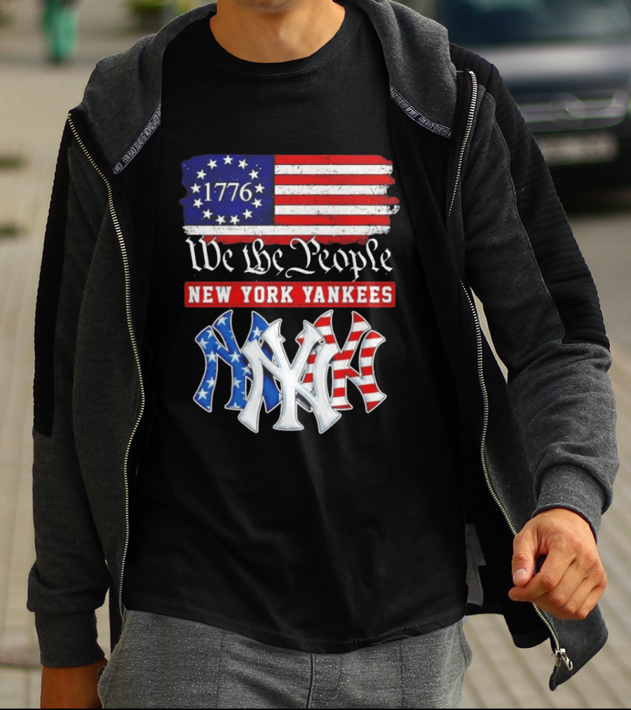 New York Yankees We The People 1776 Flag 250th Anniversary MLB T-Shirt