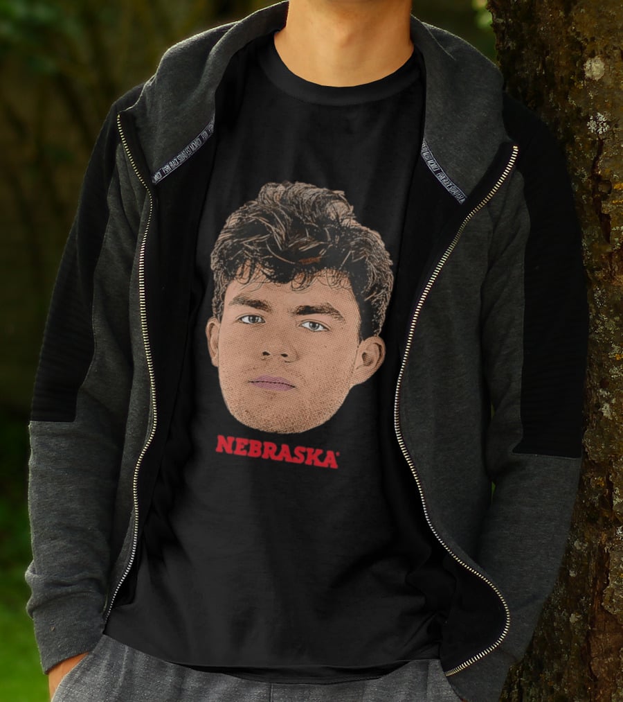 Henry Burt Nebraska Cornhuskers Big Head Face Cutout T-Shirt