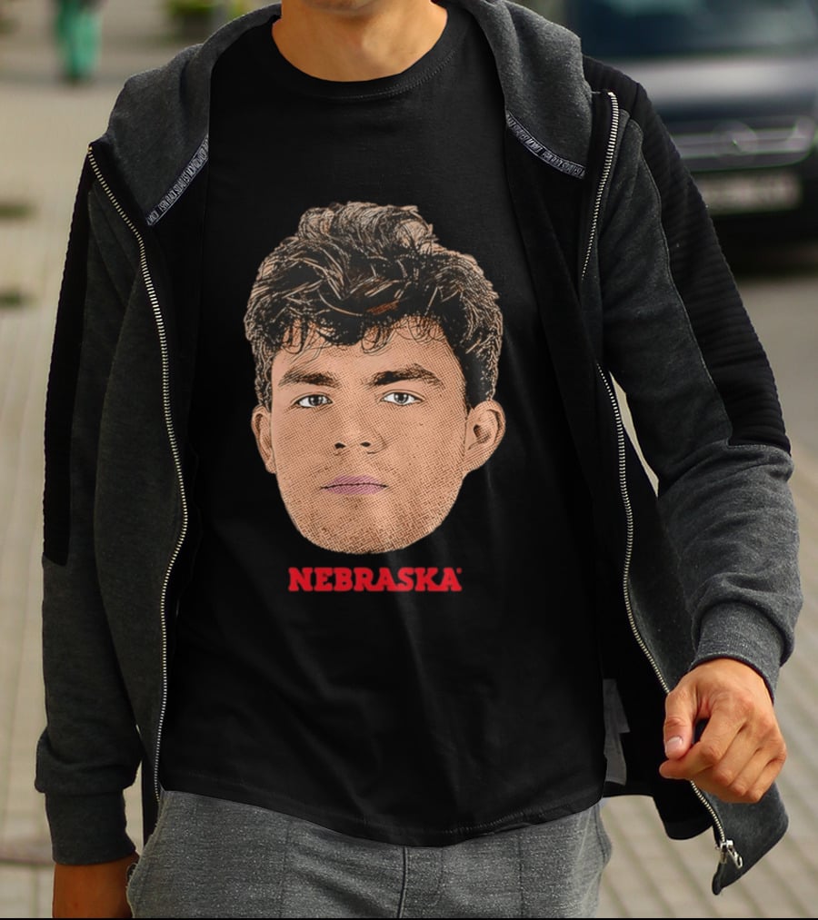Henry Burt Nebraska Cornhuskers Big Head Face Cutout T-Shirt