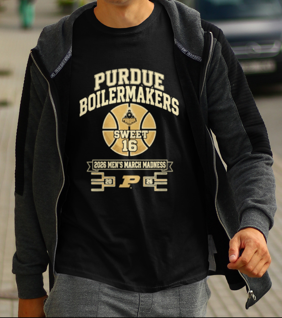 Purdue Boilermakers Sweet 16 2026 Men's March Madness Basketball Tournament T-Shirt
