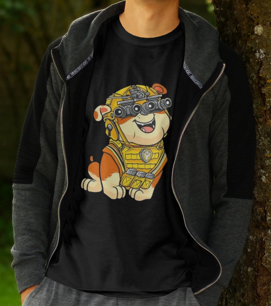 Rubble Construction Paw Patrol Dog Night Vision Goggles T-Shirt