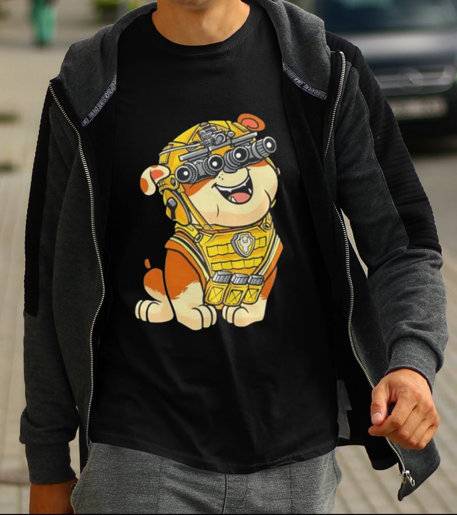 Rubble Construction Paw Patrol Dog Night Vision Goggles T-Shirt