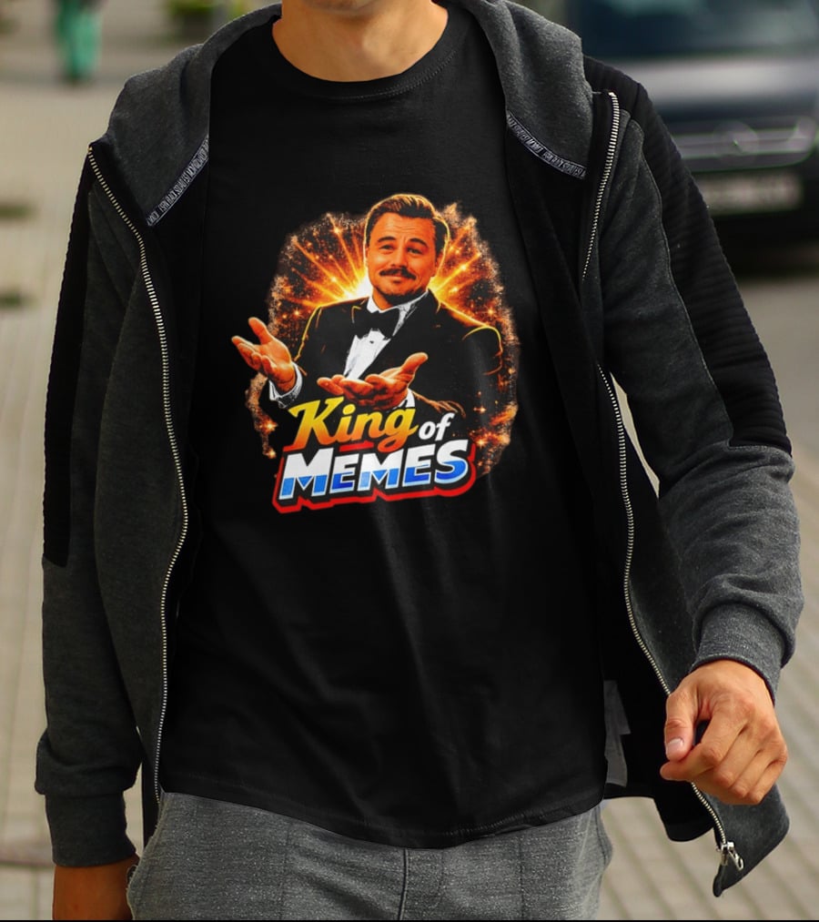 King Of Memes Leonardo DiCaprio Tuxedo Gesture Meme T-Shirt