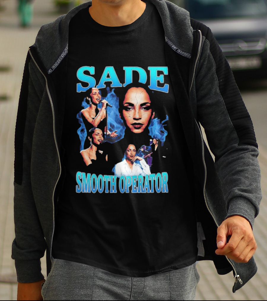Sade Smooth Operator 90's Iconic Style Retro Music Collage T-Shirt