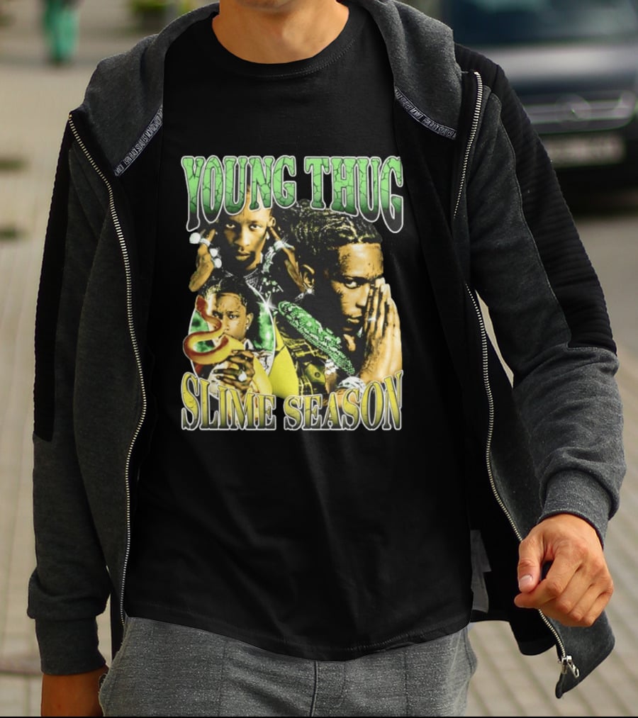 Young Thug Slime Season 90s Nostalgia Graphic Collage T-Shirt
