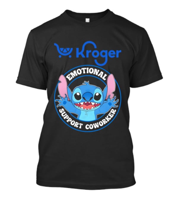 Kroger Emotional Support Coworker Stitch T-Shirt