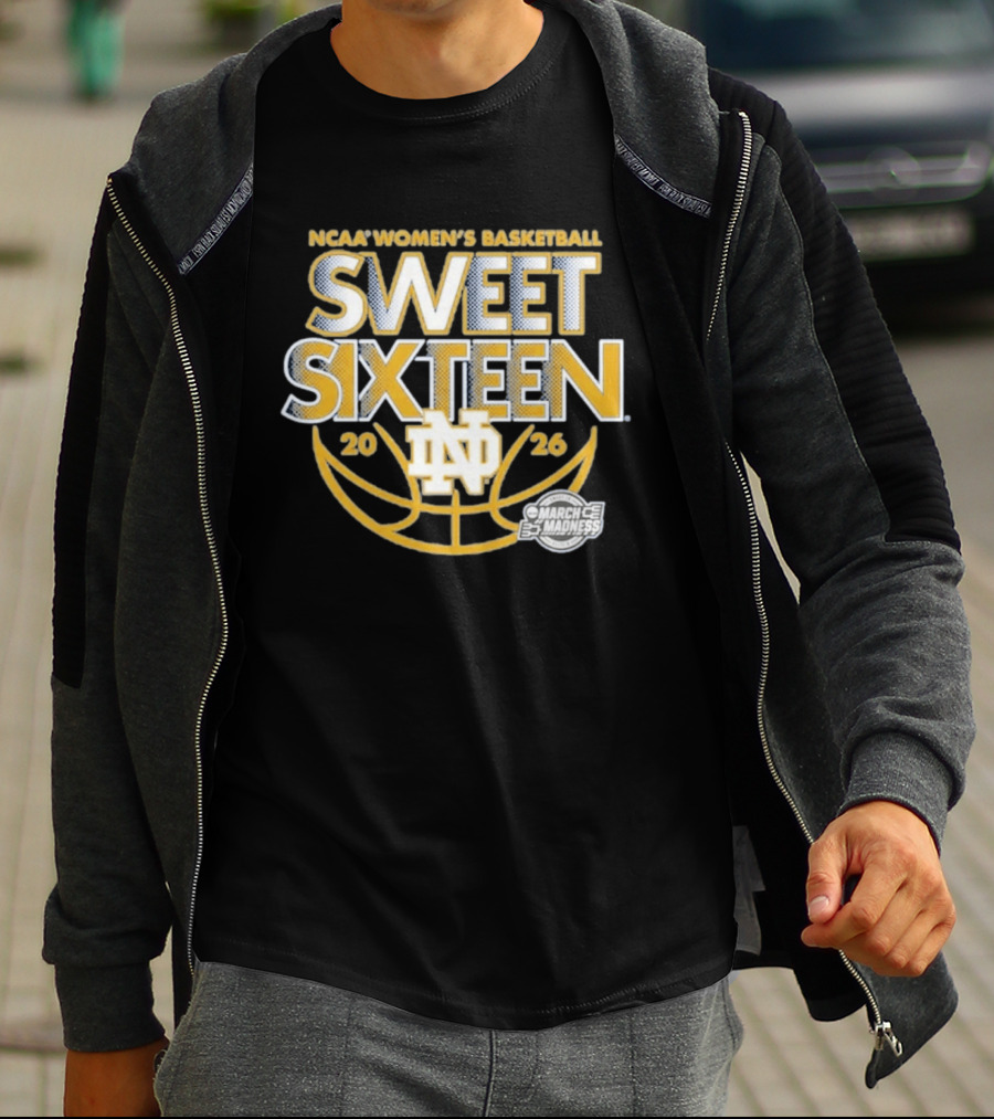 NCAA Women's Basketball Notre Dame 2026 March Madness Sweet Sixteen T-Shirt