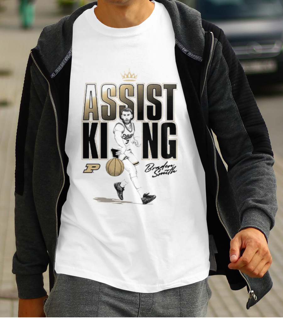 Braden Smith Assist King Purdue Basketball Caricature T-Shirt