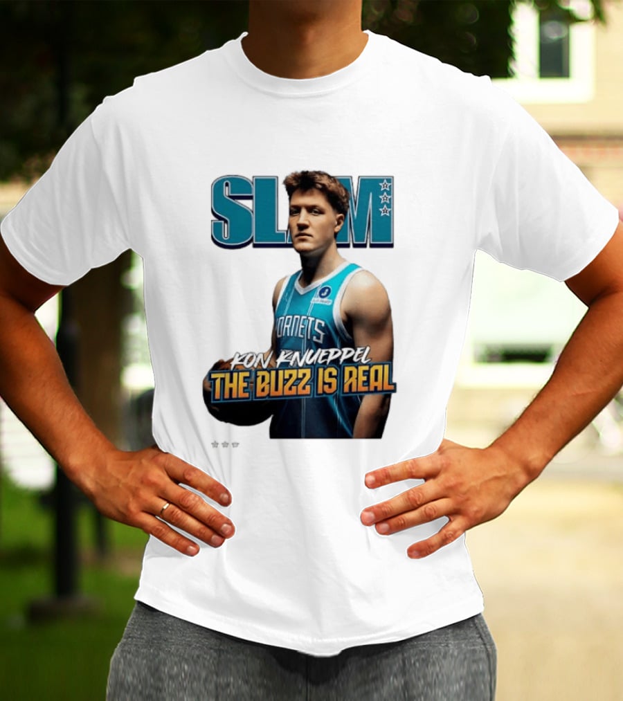 SLAM Kon Knueppel The Buzz Is Real Hornets Basketball T-Shirt