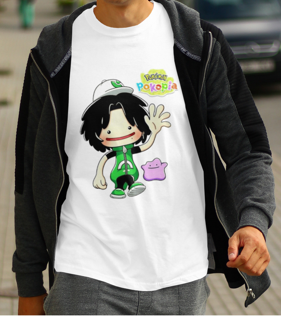 Pokemon Pokopia Cartoon Character With Ditto T-Shirt