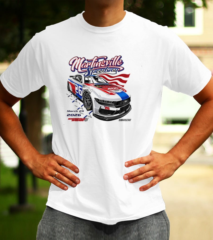 Martinsville Speedway 2026 March Race Event Nascar Car 36 T-Shirt