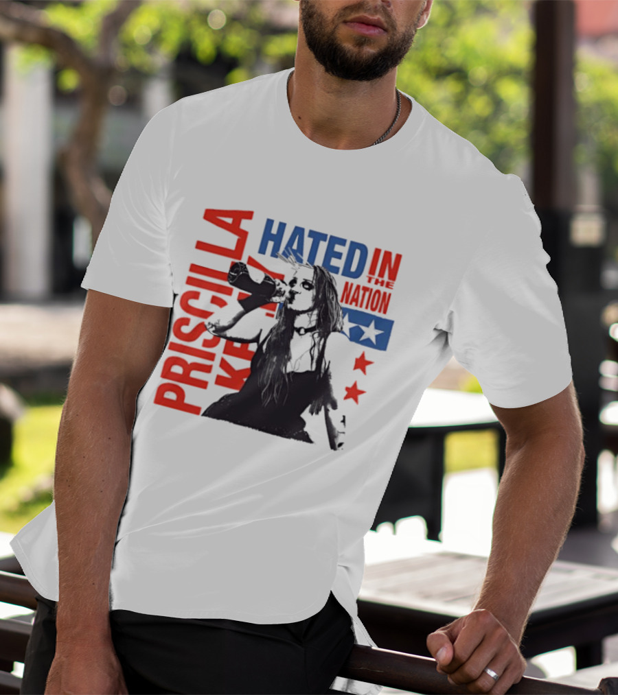 Priscilla Kelly NXT Hated In The Nation Bold Red And Blue T-Shirt