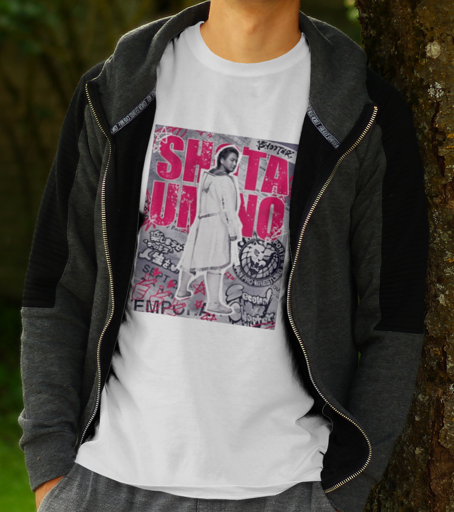 Shota Umino New Japan Pro Wrestling Graffiti Style Banner T-Shirt