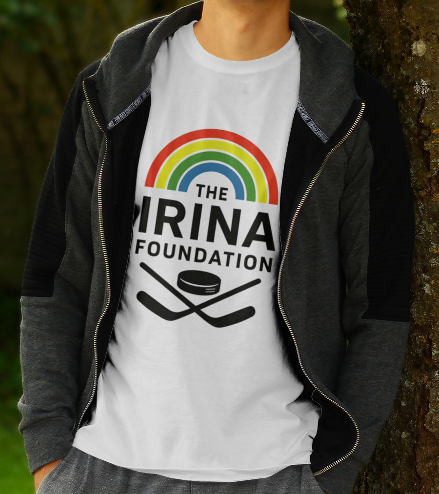 The Irina Foundation Rainbow Hockey Heated Rivalry Shane Ilya T-Shirt