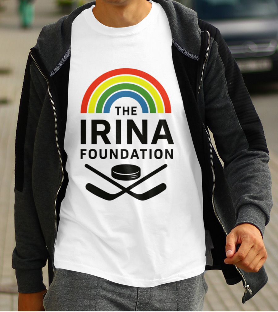 The Irina Foundation Rainbow Hockey Heated Rivalry Shane Ilya T-Shirt
