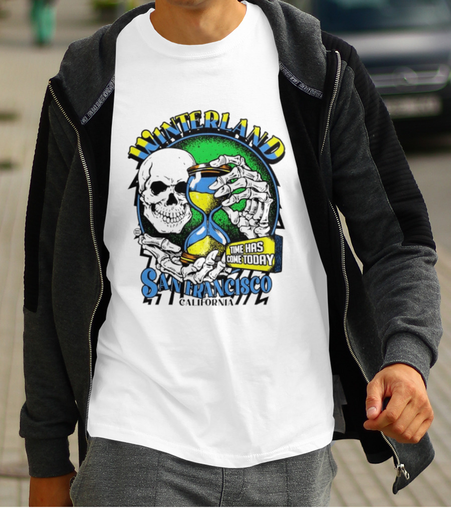 Winterland San Francisco California Skeleton Time Has Come Today T-Shirt