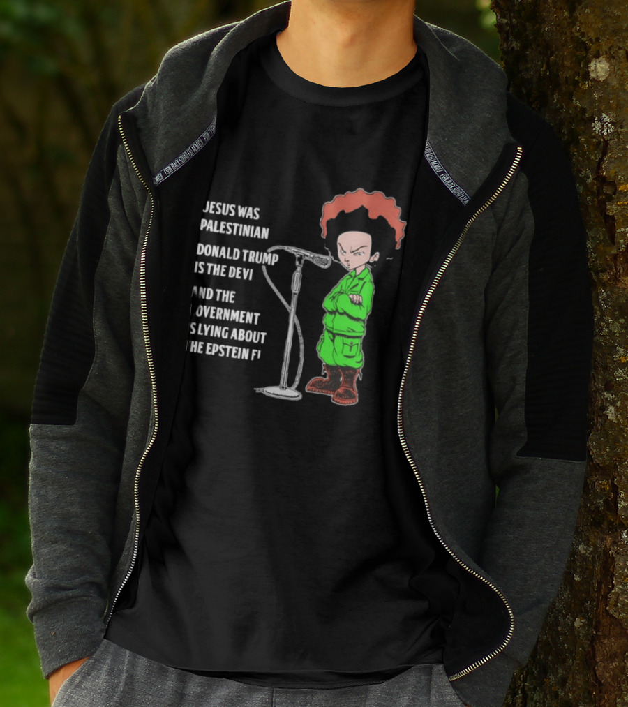 Jesus Was Palestinian Trump Is The Devil Government Lying About Epstein Files T-Shirt