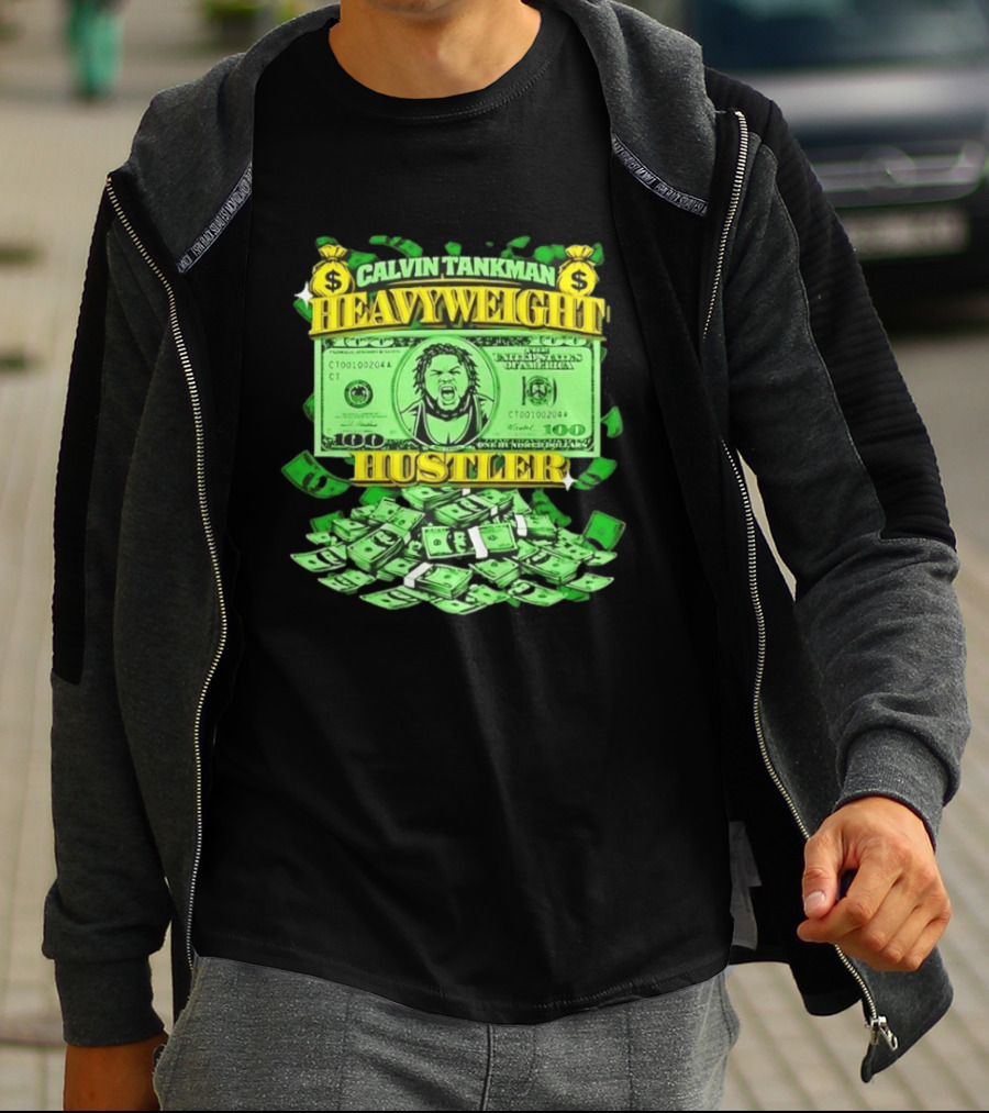 Calvin Tankman Heavyweight Hustler Dollar Bill Graphic Money T-Shirt