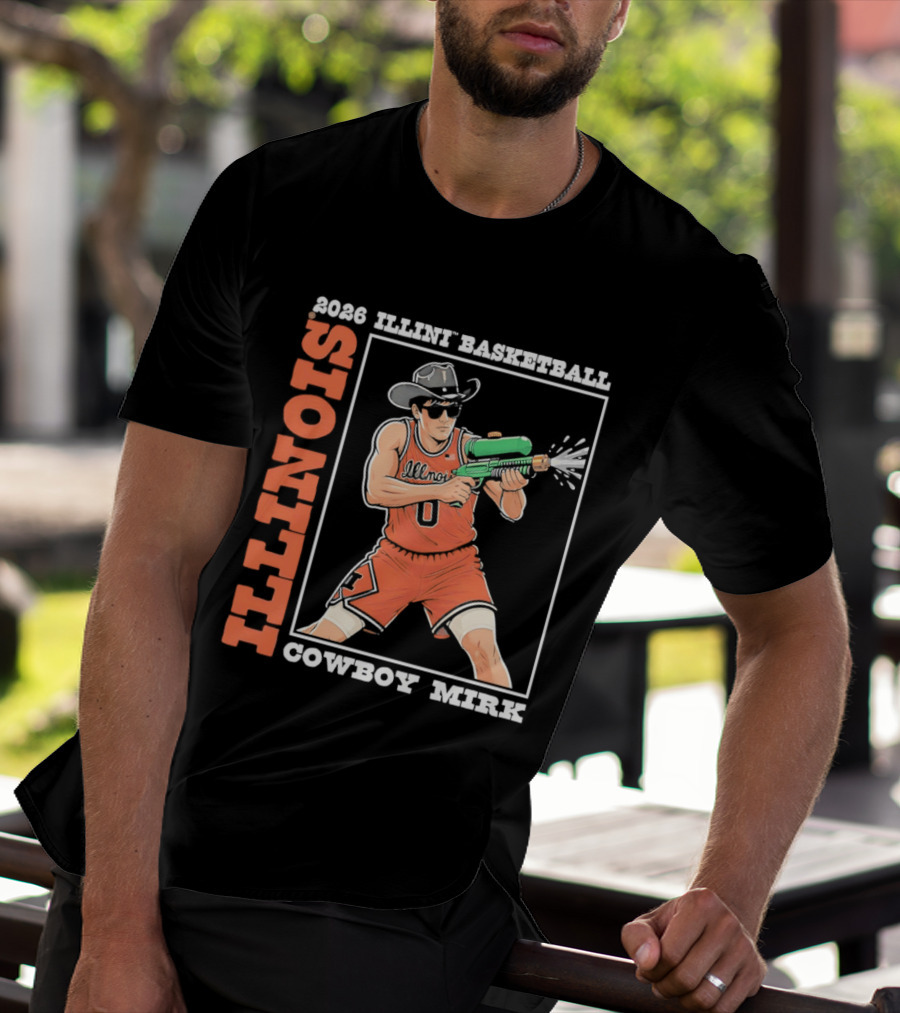 2026 Illinois Basketball Cowboy Mirk T-Shirt