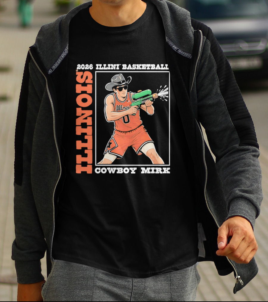 2026 Illinois Basketball Cowboy Mirk T-Shirt