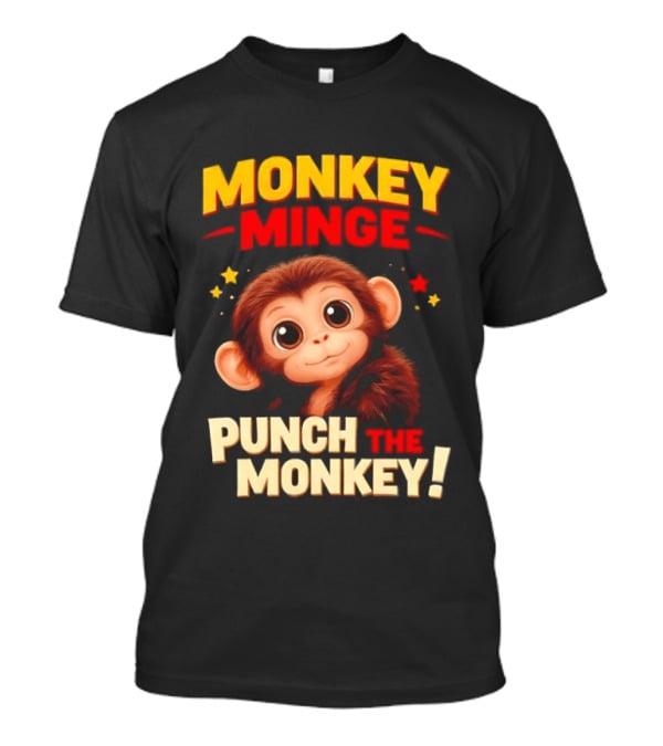Monkey Minge Punch That Monkey Cute Cartoon Monkey T-Shirt