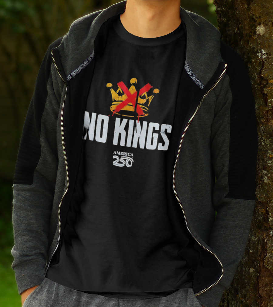 No Kings America 250 Crown Crossed Out T-Shirt