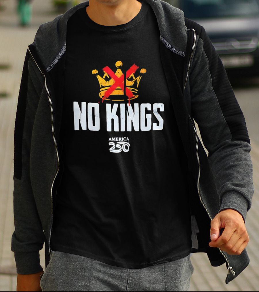No Kings America 250 Crown Crossed Out T-Shirt