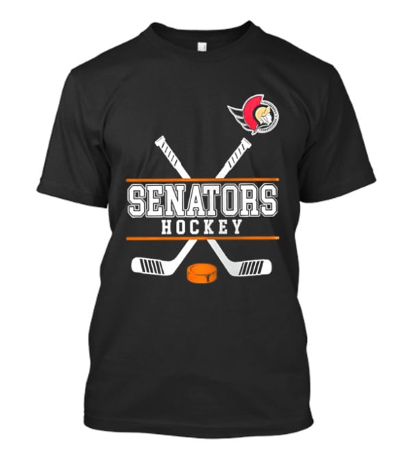 Ottawa Senators Hockey NHL Crossed Sticks T-Shirt