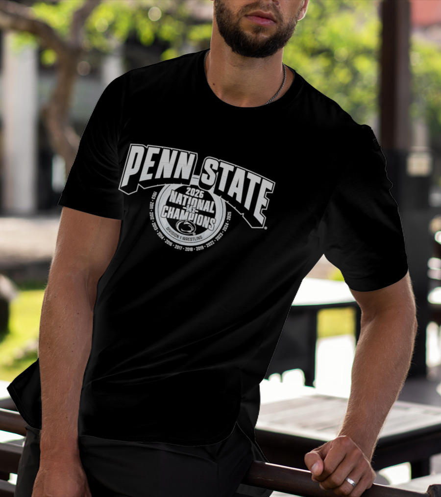 Penn State 2026 National Champions Wrestling 14X T-Shirt