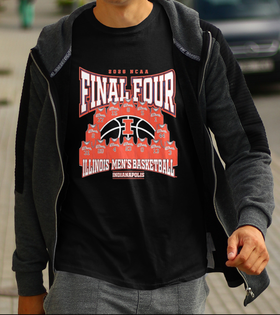 2026 NCAA Final Four Illinois Men's Basketball Indianapolis T-Shirt