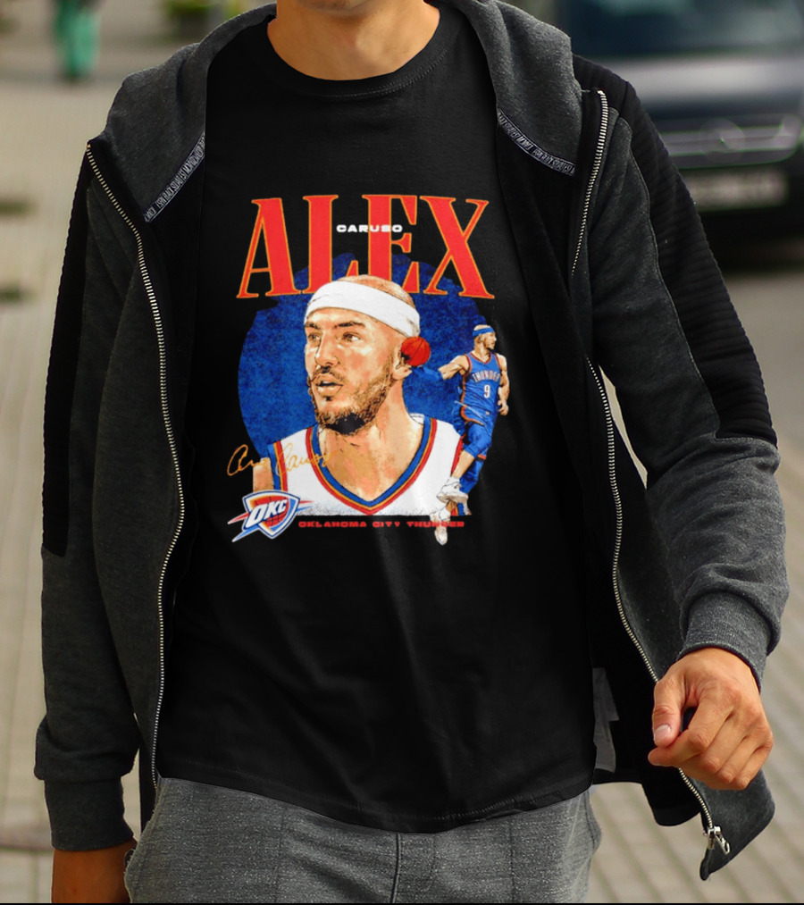 Alex Caruso OKC Thunder Oklahoma City Basketball Player T-Shirt