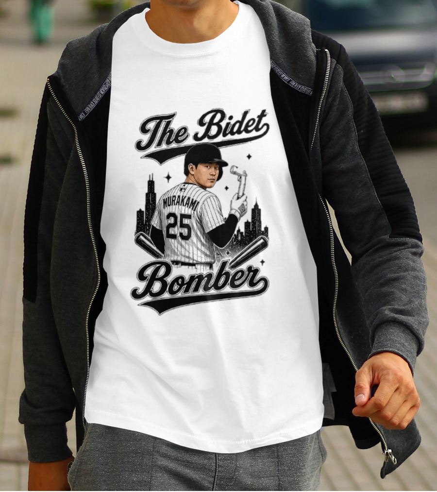 Murakami The Bidet Bomber 25 Baseball City Skyline T-Shirt