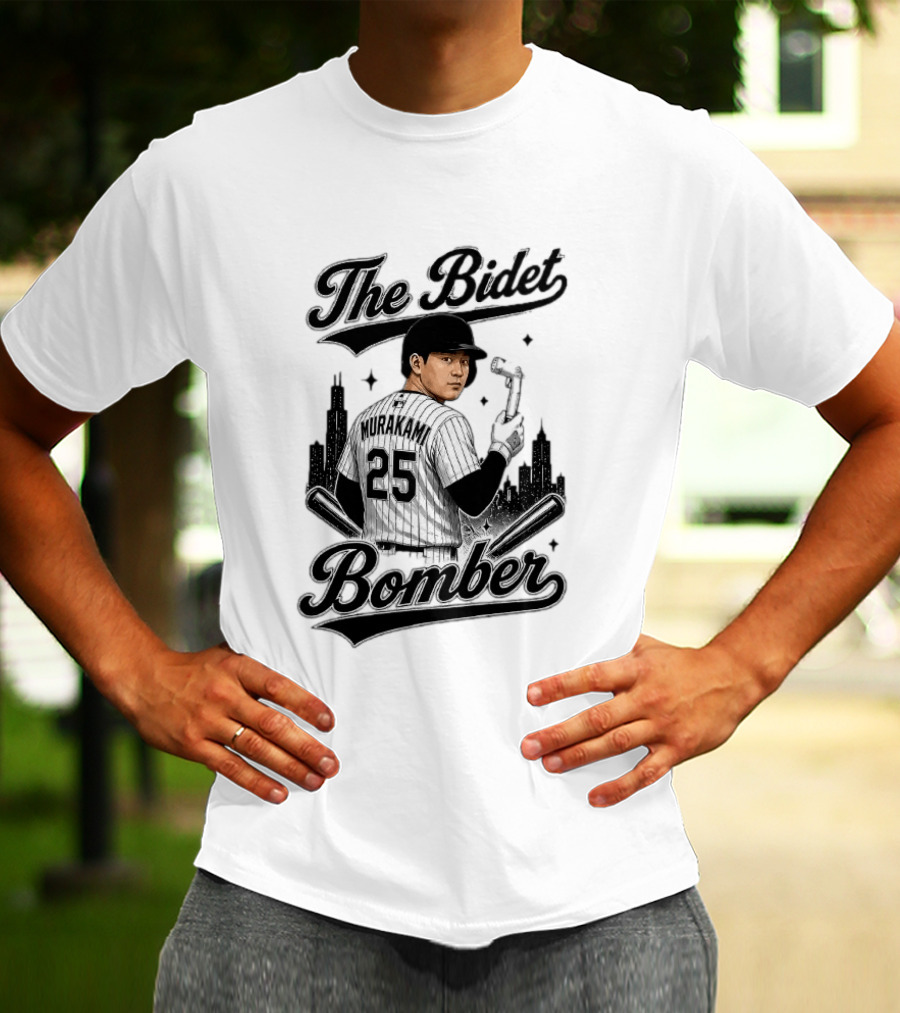 Murakami The Bidet Bomber 25 Baseball City Skyline T-Shirt